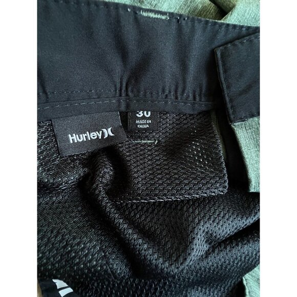 Hurley Phantom worn once  green polyester  shorts men size 30 - Picture 4 of 7